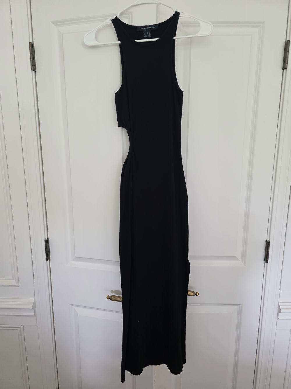 French Connection Black Side-Cut Maxi Dress